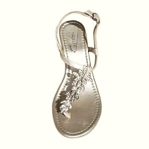 Madeline Gold And Crystal Diagonal Design Sandals Angel Fairycore Dressy Evening